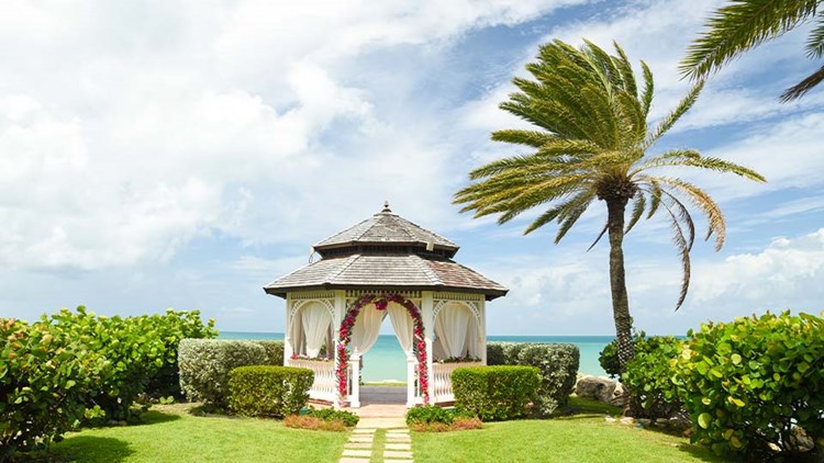 Antigua bride groom couple destination wedding