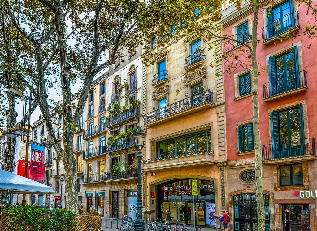 barcelona street spain city catalonia