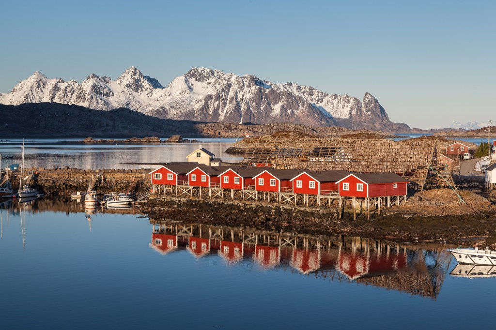 Red houses in Norway